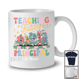 Personalized Custom Name Teaching Future Principal; Lovely Back To School Groovy Retro Teacher T-Shirt