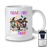 Personalized Custom Name Teaching Is My Craft; Creepy Halloween Groovy Witch; Teacher Squad T-Shirt