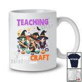 Personalized Custom Name Teaching Is My Craft; Creepy Halloween Witch; Teacher Squad T-Shirt