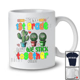 Personalized Custom Name Team 1st Grade We Stick; Joyful 100 Days Of School Three Cactus T-Shirt