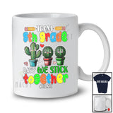 Personalized Custom Name Team 5th Grade We Stick; Joyful 100 Days Of School Three Cactus T-Shirt