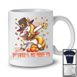 Personalized Custom Name Team Postal Worker, Joyful Thanksgiving Dabbing Unicorn, Plaid Careers T-Shirt