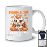 Personalized Custom Name Thankful Blessed Kind Of A Mess; Lovely Thanksgiving Fall Turkey Coffee T-Shirt