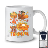 Personalized Custom Name Thankful; Lovely Thanksgiving Gnome Turkey Pumpkin Pie T-Shirt