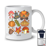 Personalized Custom Name Thanksgiving Collection Costume; Lovely Fall Leaves Pilgrim Pumpkin T-Shirt