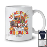 Personalized Custom Name Thanksgiving With My Gnomies; Lovely Three Gnomes With Truck T-Shirt
