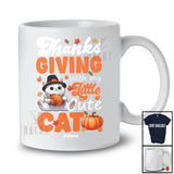 Personalized Custom Name Thanksgiving With My Little Cute Cat; Lovely Fall Roast Turkey T-Shirt