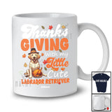 Personalized Custom Name Thanksgiving With My Little Cute Labrador Retriever; Lovely Fall Turkey T-Shirt