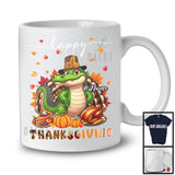 Personalized Custom Name Thanksgiving; Adorable Alligator Plaid Turkey Pumpkin; Wild Animal T-Shirt