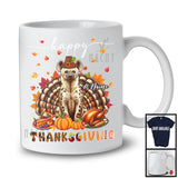 Personalized Custom Name Thanksgiving; Adorable Hyena Plaid Turkey Pumpkin; Wild Animal T-Shirt