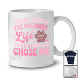 Personalized Custom Name The Dog Mom Life; Amazing Mother's Day Leopard Dog Paws Owner T-Shirt