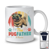 Personalized Custom Name The PugFather; Lovely Father's Day Pug; Family Vintage Retro T-Shirt