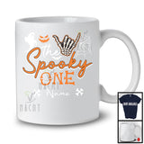 Personalized Custom Name The Spooky One, Humorous Halloween Skeleton Hand, Boo Ghost T-Shirt