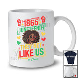 Personalized Custom Name They Not Like Us; Lovely Juneteenth Custom Name Black Afro Women African T-Shirt