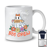 Personalized Custom Name Third Grade Boo Crew; Lovely Halloween Ghost Flowers; Students Teacher T-Shirt