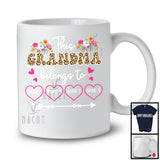 Personalized Custom Name This Grandma Belongs To, Lovely Mother's Day Leopard Flowers T-Shirt