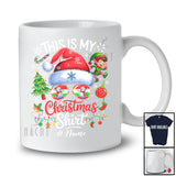 Personalized Custom Name This Is My Christmas Shirt; Joyful Santa Sunglasses Face T-Shirt