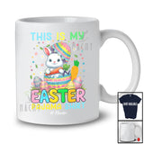 Personalized Custom Name This Is My Easter Pajama Shirt; Lovely Bunny In Broken Easter Egg T-Shirt
