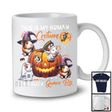 Personalized Custom Name This Is My Human Costume Guinea Pig, Humorous Halloween Guinea Pig Pumpkin T-Shirt