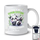 Personalized Custom Name This Is My Human Costume; Adorable Halloween Panda Wild Animal Lover T-Shirt