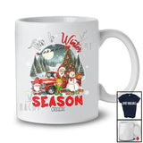 Personalized Custom Name This Is Winter Season; Joyful Christmas Santa Elf Pickup Truck T-Shirt