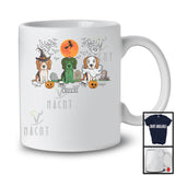 Personalized Custom Name Three Costume Beagle; Creepy Halloween Witch Zombie Boo T-Shirt