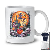 Personalized Custom Name Three Flamingo Witch Mummy Pumpkin; Horror Halloween Wild Animal T-Shirt