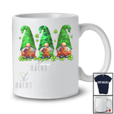 Personalized Custom Name Three Gnomes Basketball Player; Lovely St. Patrick's Day Sport Shamrock T-Shirt