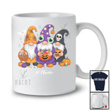 Personalized Custom Name Three Gnomes With Pumpkin Candy; Lovely Halloween Family T-Shirt