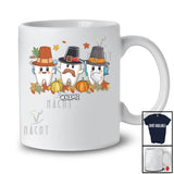 Personalized Custom Name Three Pilgrim Tooth; Lovely Thanksgiving Dental Assistant Dentist T-Shirt