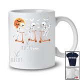 Personalized Custom Name Three Skeletons Scooting; Joyful Halloween Scooter; Family T-Shirt