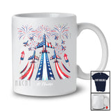 Personalized Custom Name Three US Flag Airplanes; Awesome 4th Of July Fireworks; Patriotic T-Shirt