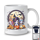 Personalized Custom Name Three Unicorn In Pumpkins, Creepy Halloween Zombie Witch Mummy T-Shirt