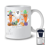Personalized Custom Name Three Witch Ghost Pumpkin Carrots; Horror Halloween Fruit Vegan T-Shirt