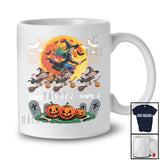 Personalized Custom Name Three Witch Maltipoos Owner; Creepy Halloween Moon; Family Group T-Shirt