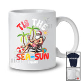 Personalized Custom Name Tis The Sea Sun; Joyful Summer Christmas In July Santa; Beach T-Shirt