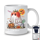 Personalized Custom Name Tomato Wearing Ghost Boo Costume; Creepy Halloween Fruit Vegan T-Shirt