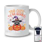 Personalized Custom Name Too Cute To Be Scary; Lovely Halloween Witch Raccoon In Pumpkin T-Shirt
