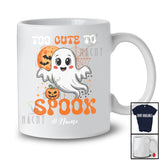 Personalized Custom Name Too Cute To Spook; Lovely Halloween Moon Ghost Boo; Family T-Shirt