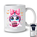 Personalized Custom Name Touchdown Or Treat; Lovely Halloween Boo Ghost Football Player T-Shirt