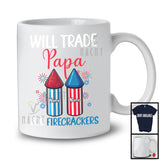 Personalized Custom Name Trade Papa For Firecrackers, Lovely 4th Of July Fireworks, Family T-Shirt