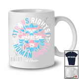 Personalized Custom Name Trans Rights Are Human Rights; Proud LGBTQ Flower Transgender T-Shirt