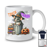 Personalized Custom Name Trick Or Trash; Sarcastic Halloween Witch Rat Feral Trash Animal T-Shirt
