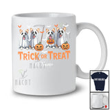 Personalized Custom Name Trick Or Treat; Horror Halloween Four Boo Ghost Corgi Owner Lover T-Shirt