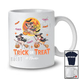 Personalized Custom Name Trick Or Treat; Scary Halloween Moon Three Witch Chihuahua Corgi Pug T-Shirt