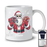 Personalized Custom Name Trucker Santa, Joyful Christmas Santa Snowing, Careers Group T-Shirt