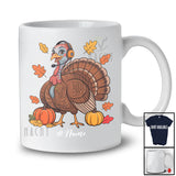 Personalized Custom Name Turkey Dispatcher; Amusing Thanksgiving Fall Leaf Pumpkin; Proud Job T-Shirt