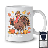 Personalized Custom Name Turkey Dog Groomer; Amusing Thanksgiving Fall Leaf Pumpkin; Job T-Shirt