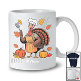 Personalized Custom Name Turkey Lunch Lady; Amusing Thanksgiving Fall Leaf Pumpkin; Proud Job T-Shirt