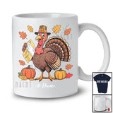 Personalized Custom Name Turkey Postal Worker; Amusing Thanksgiving Fall Leaf Pumpkin; Job T-Shirt
